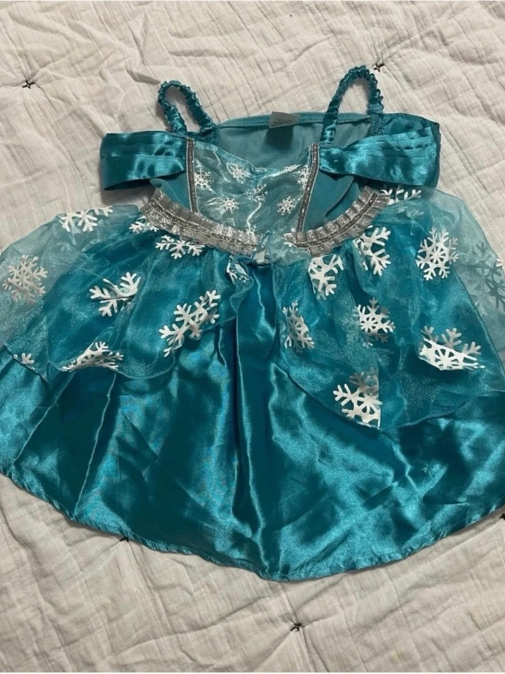 Disney’s Frozen Inspired Elsa Sparkling Blue Snowflake Dress NWOT